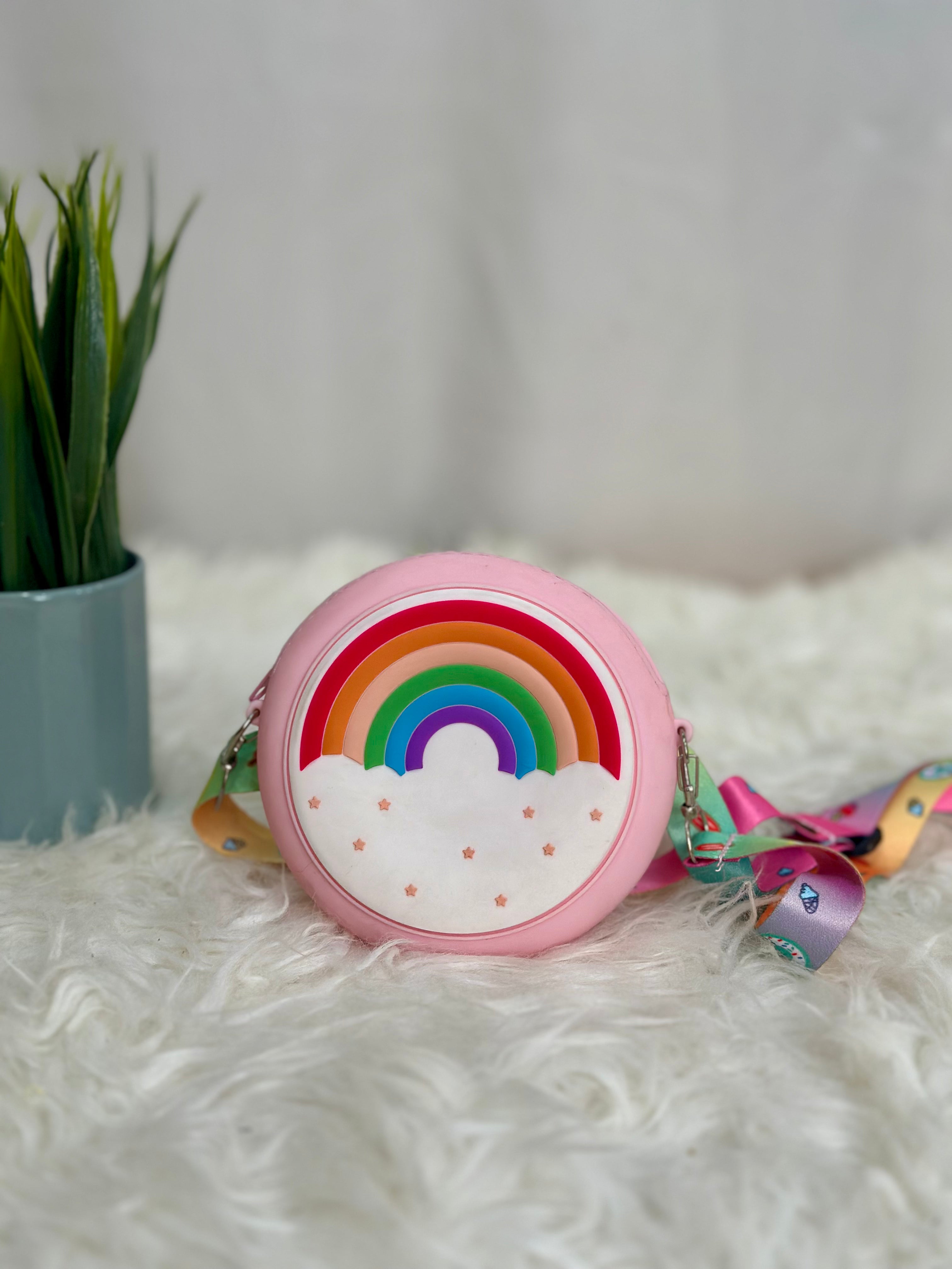 Rainbow Donut Silicon Sling Bag