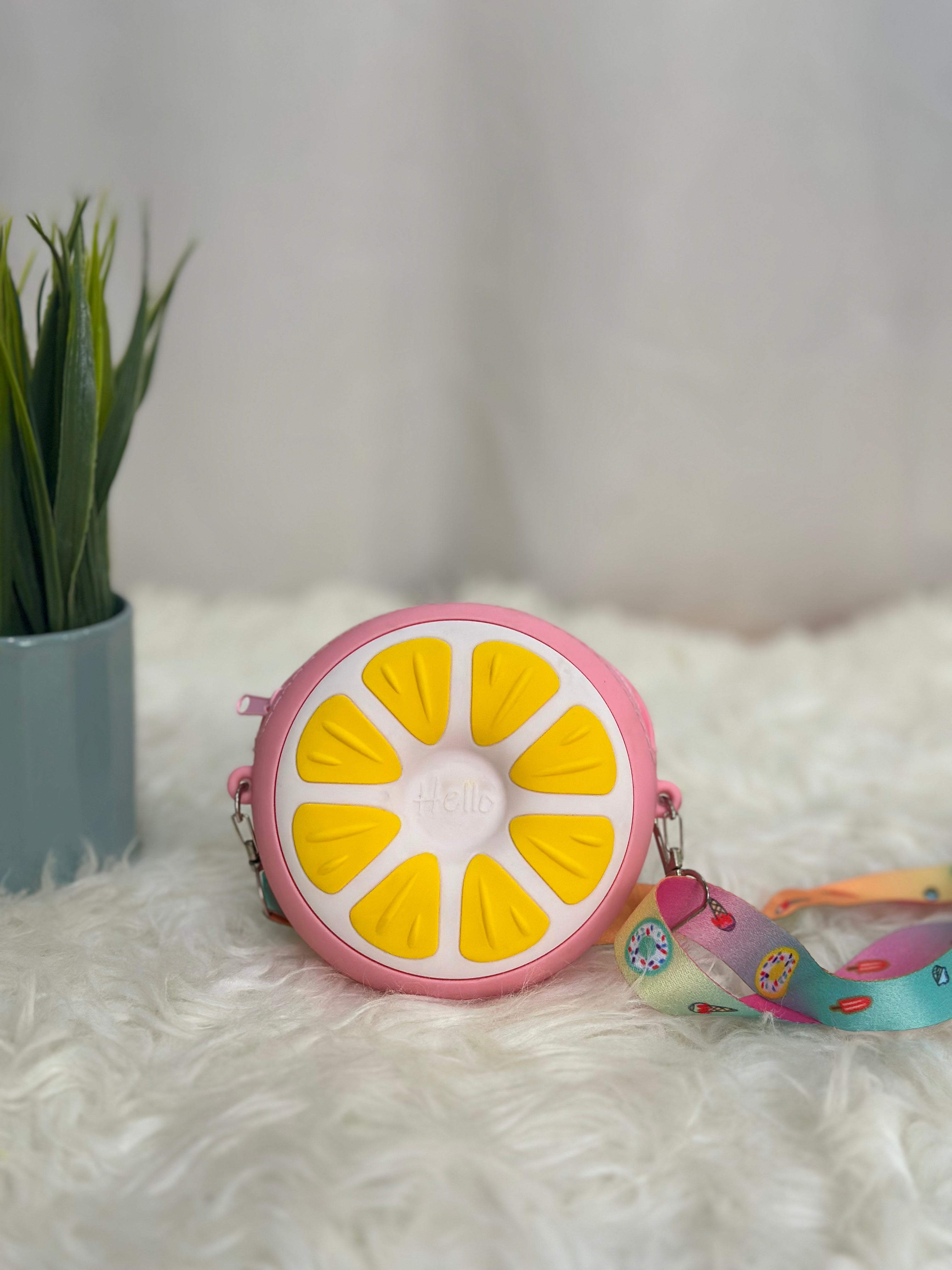 Donut lemon Silicon Sling Bag