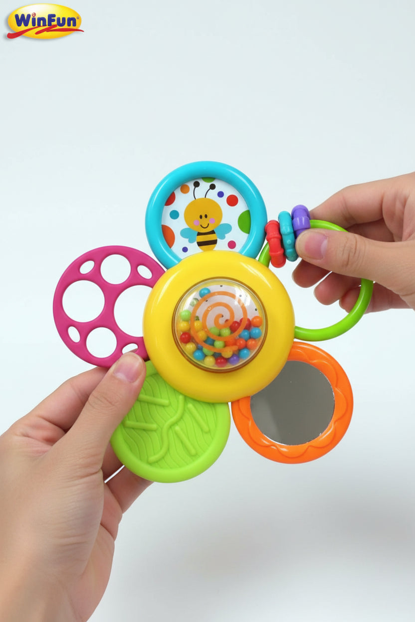 Winfun Daisy Spin Rattle 'N Teether