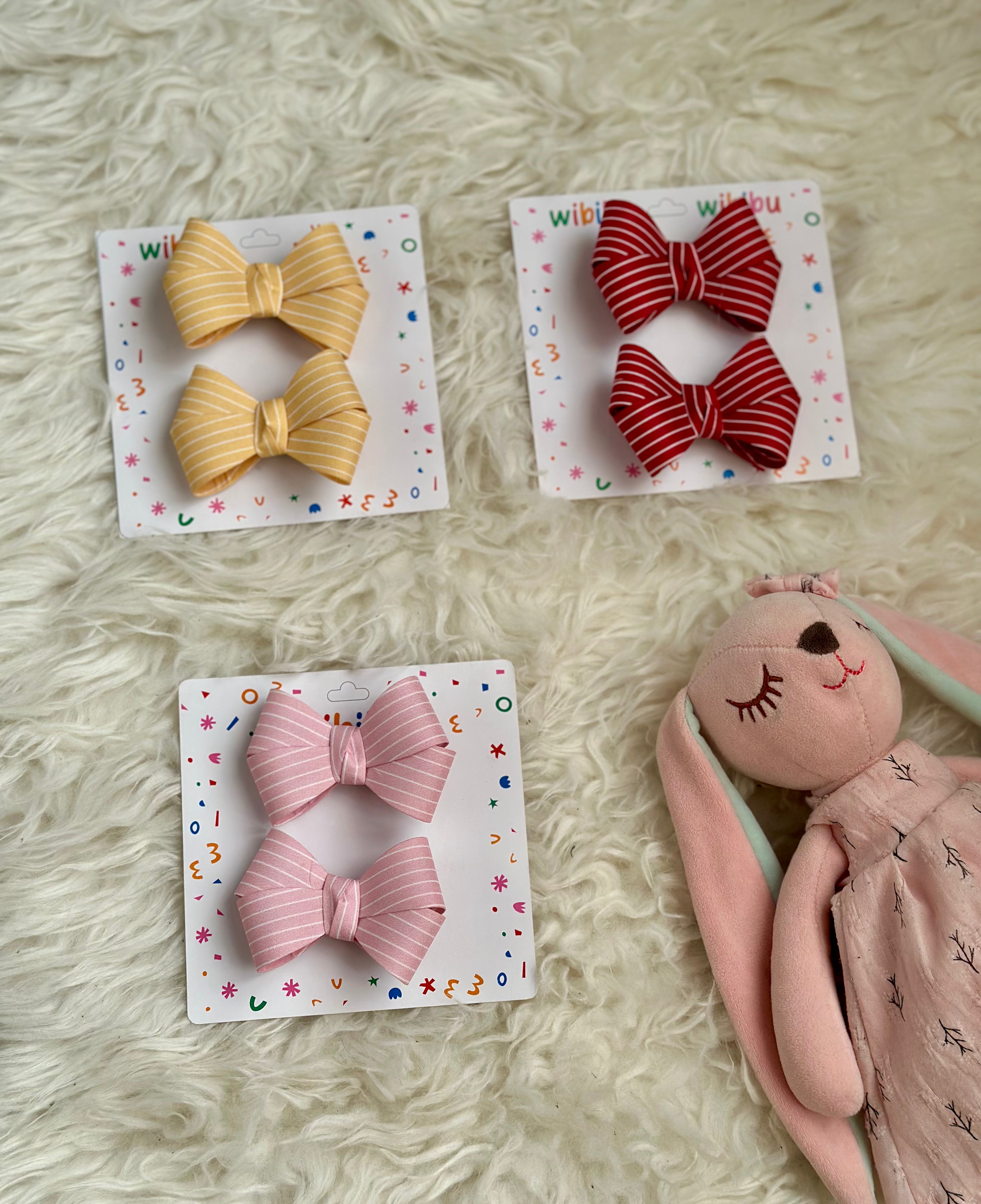 Stripped Bow Clips