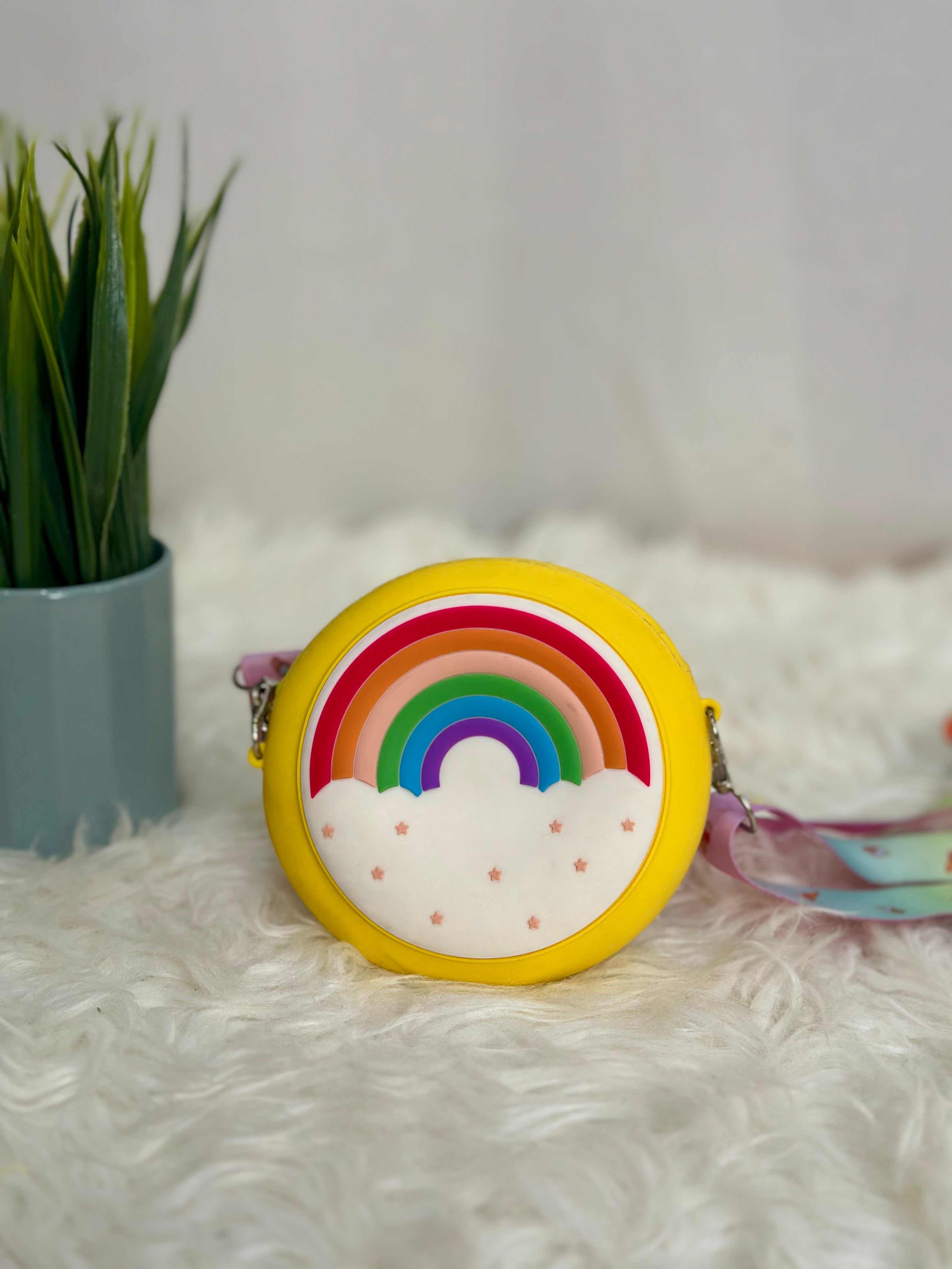 Rainbow Donut Silicon Sling Bag