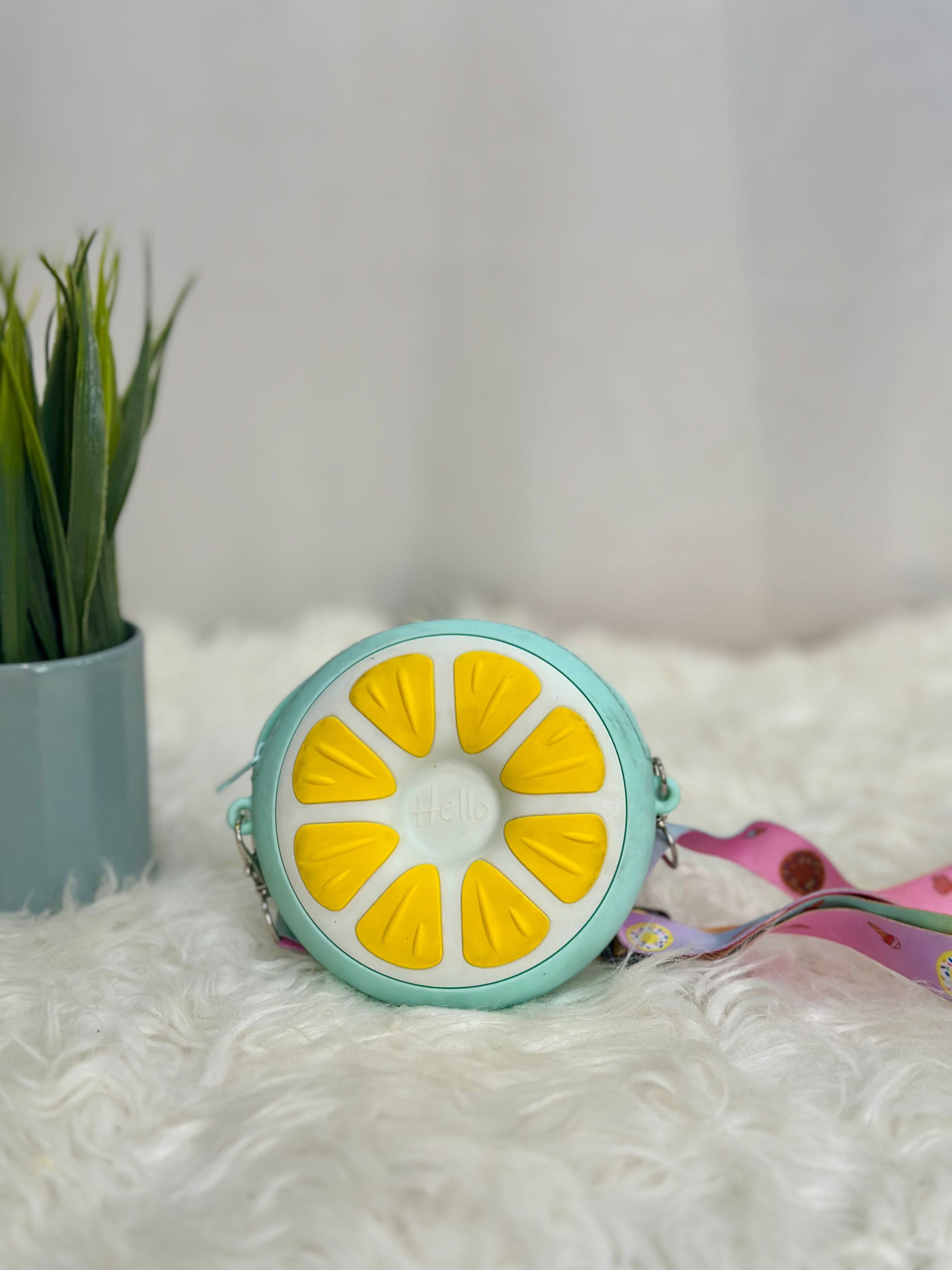 Donut lemon Silicon Sling Bag