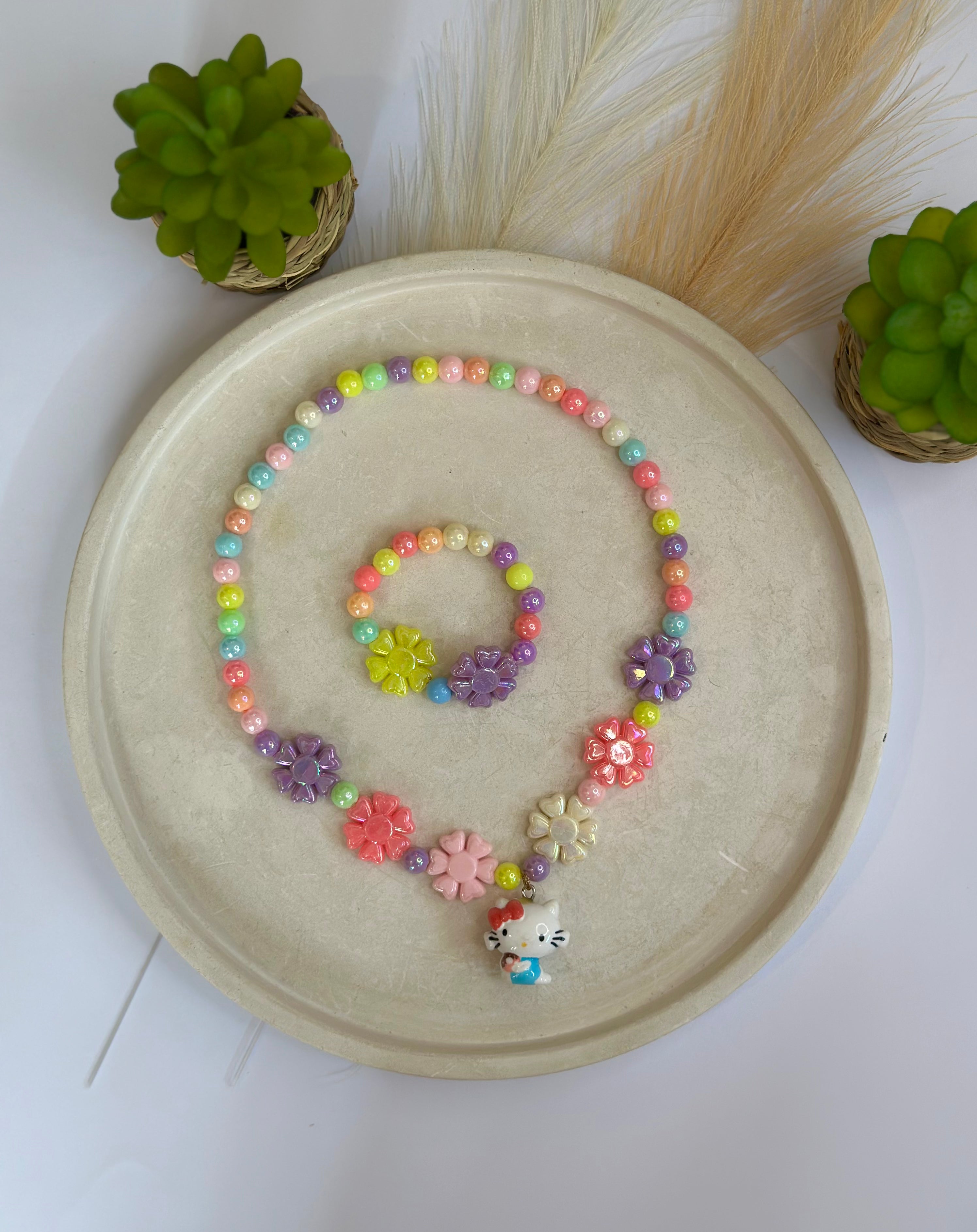 Multi color beads necklaces