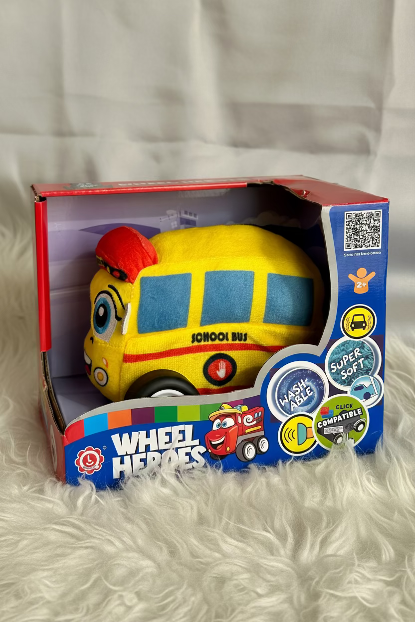 Qilun Toys School Bus Plush Car
