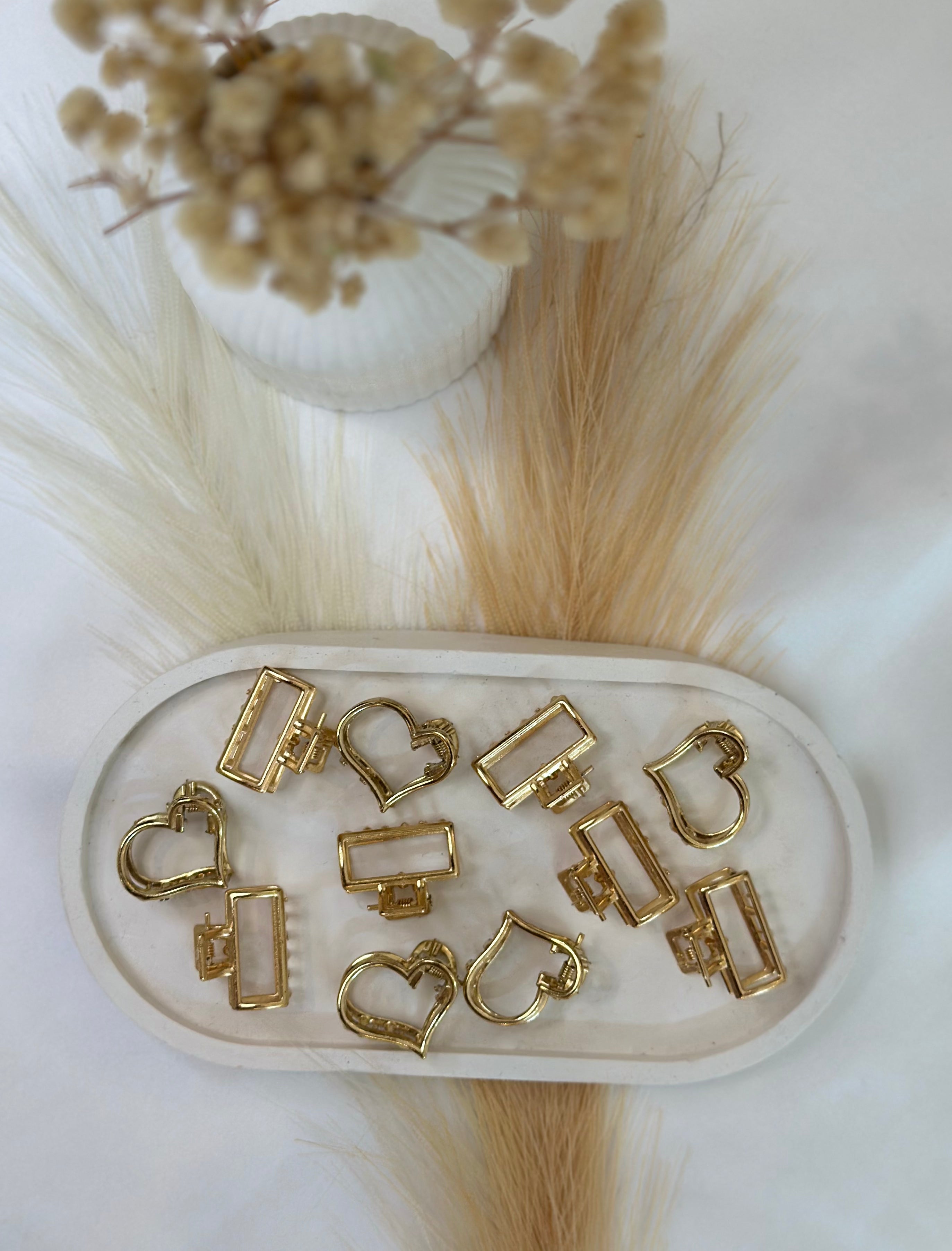 Gold Metal geometry hair catchers