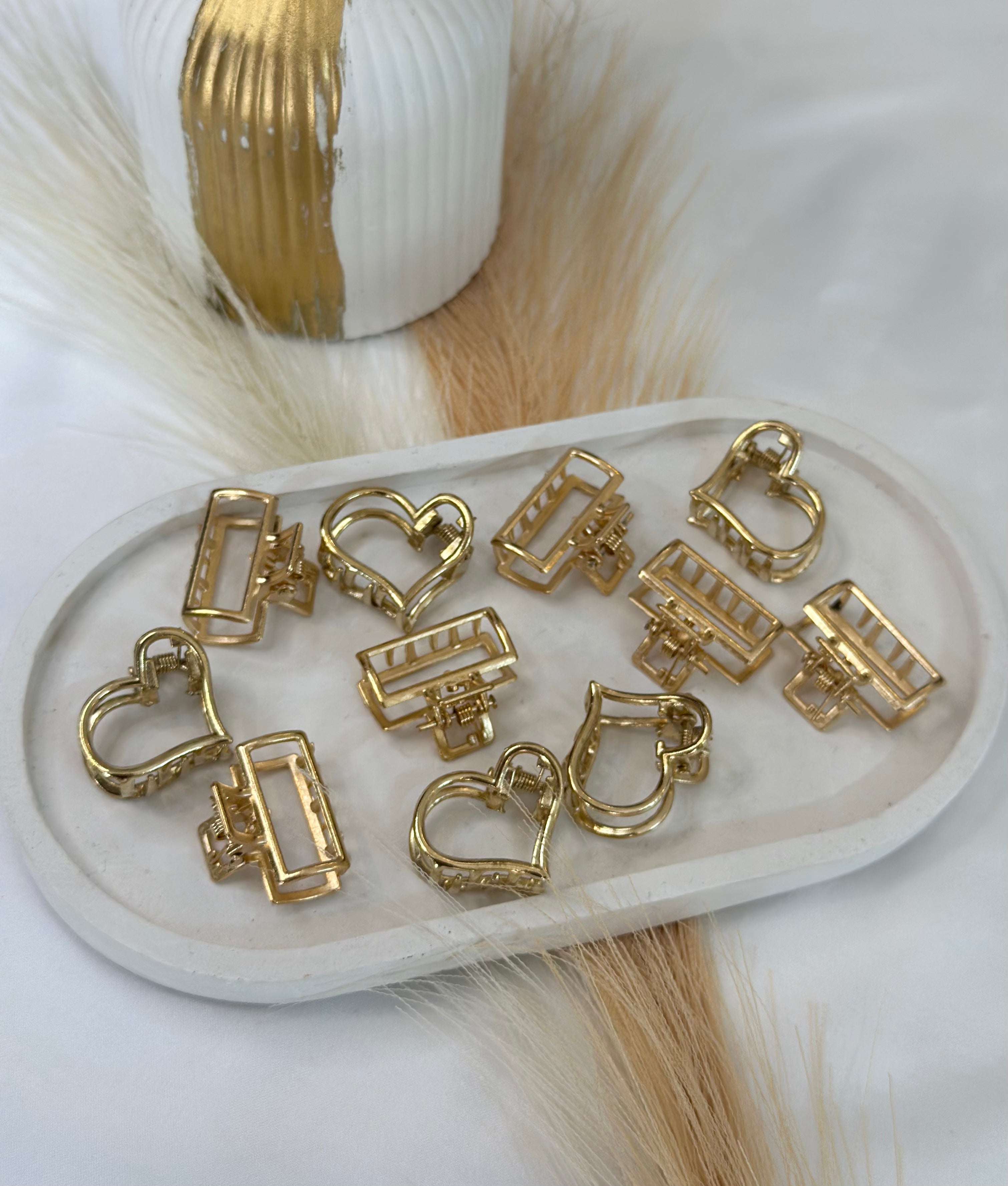 Gold Metal geometry hair catchers