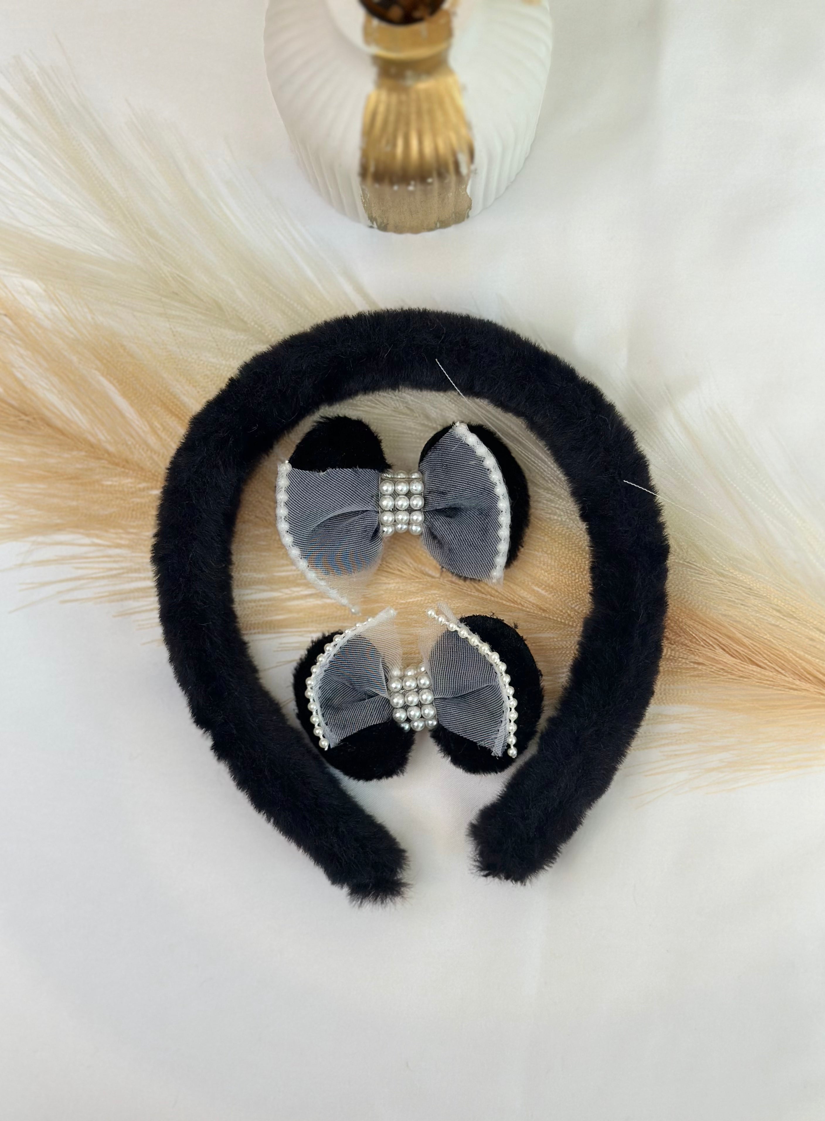 Headband with matching clips