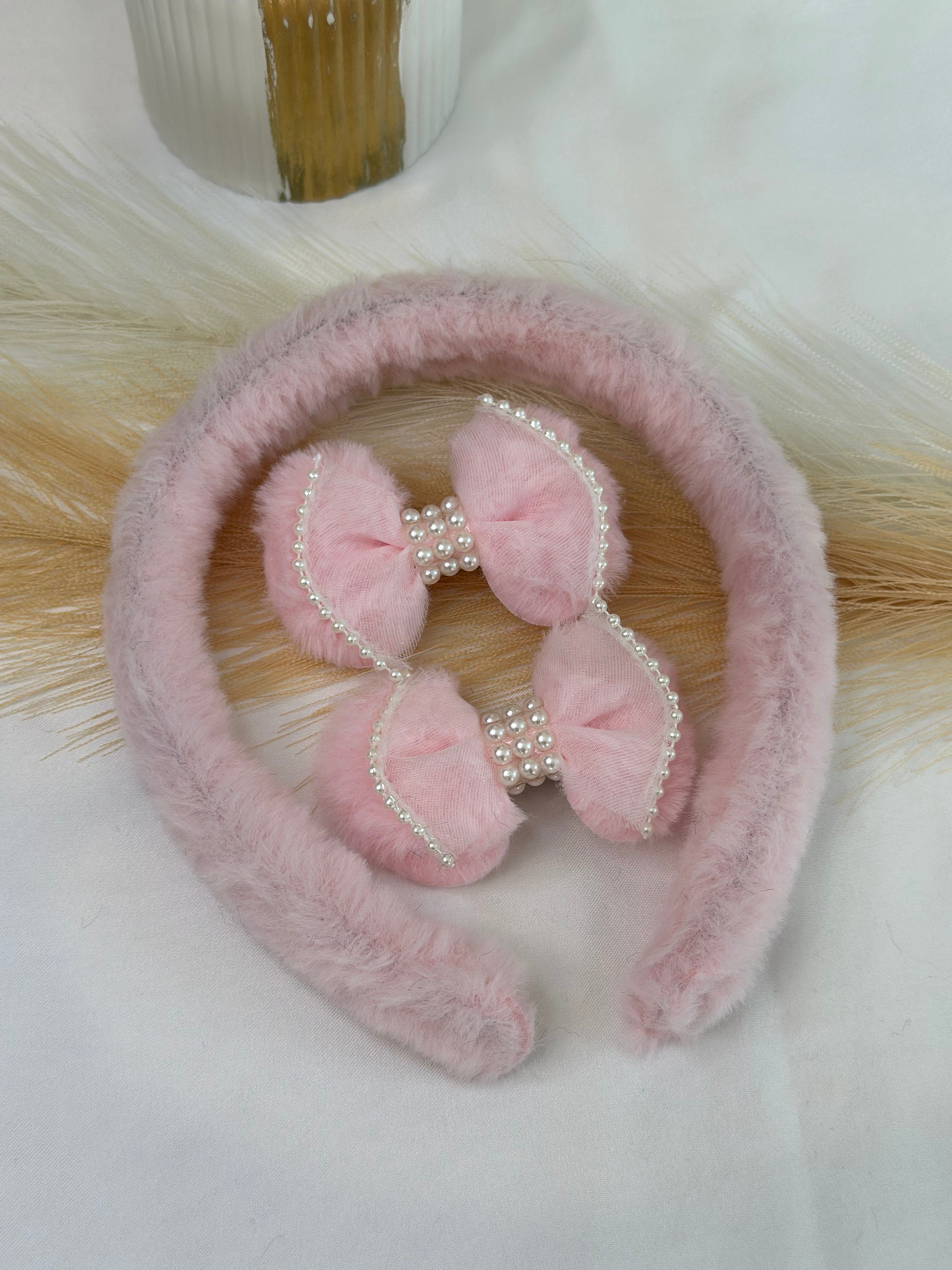 Headband with matching clips