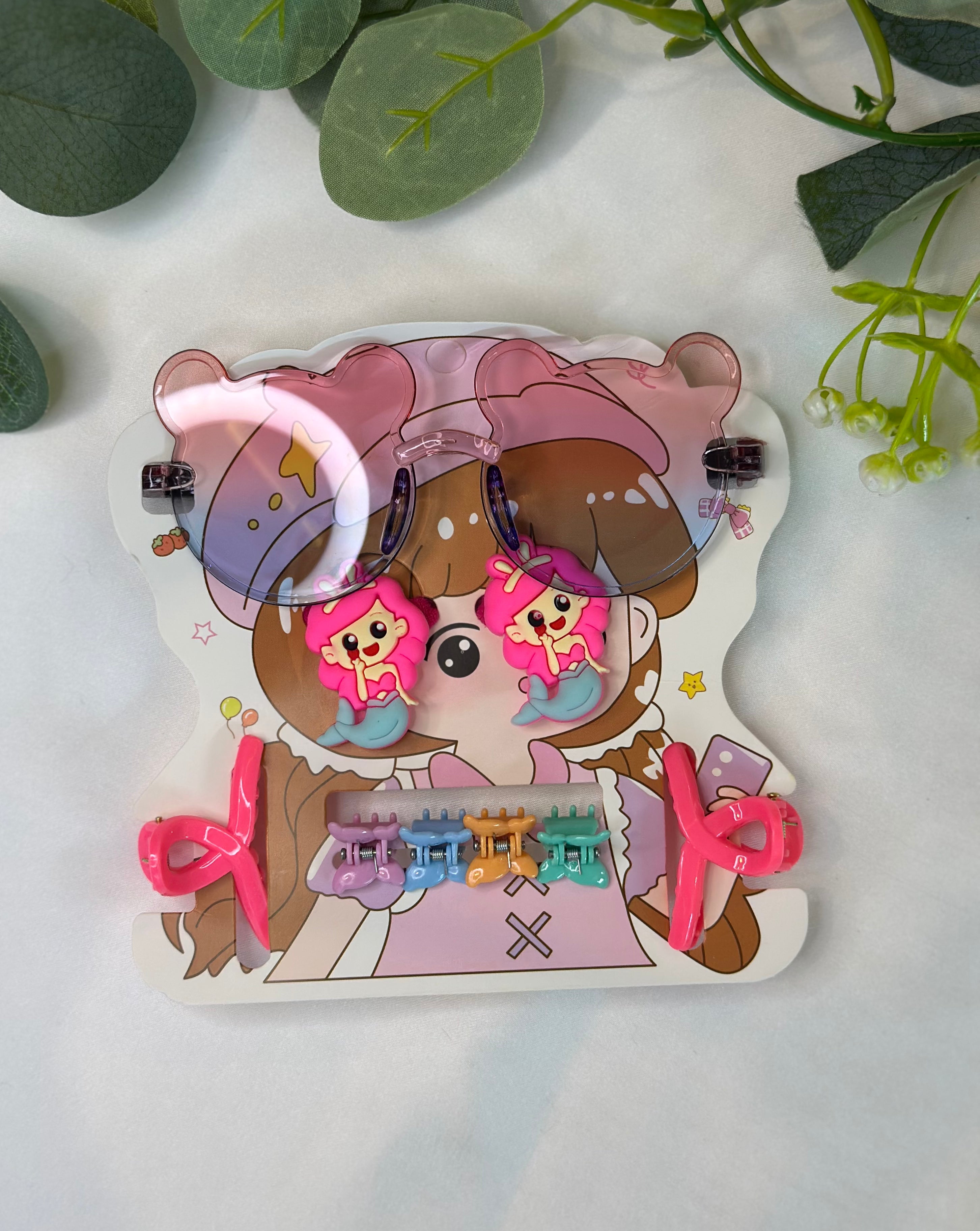 Glasses and hair accessories set