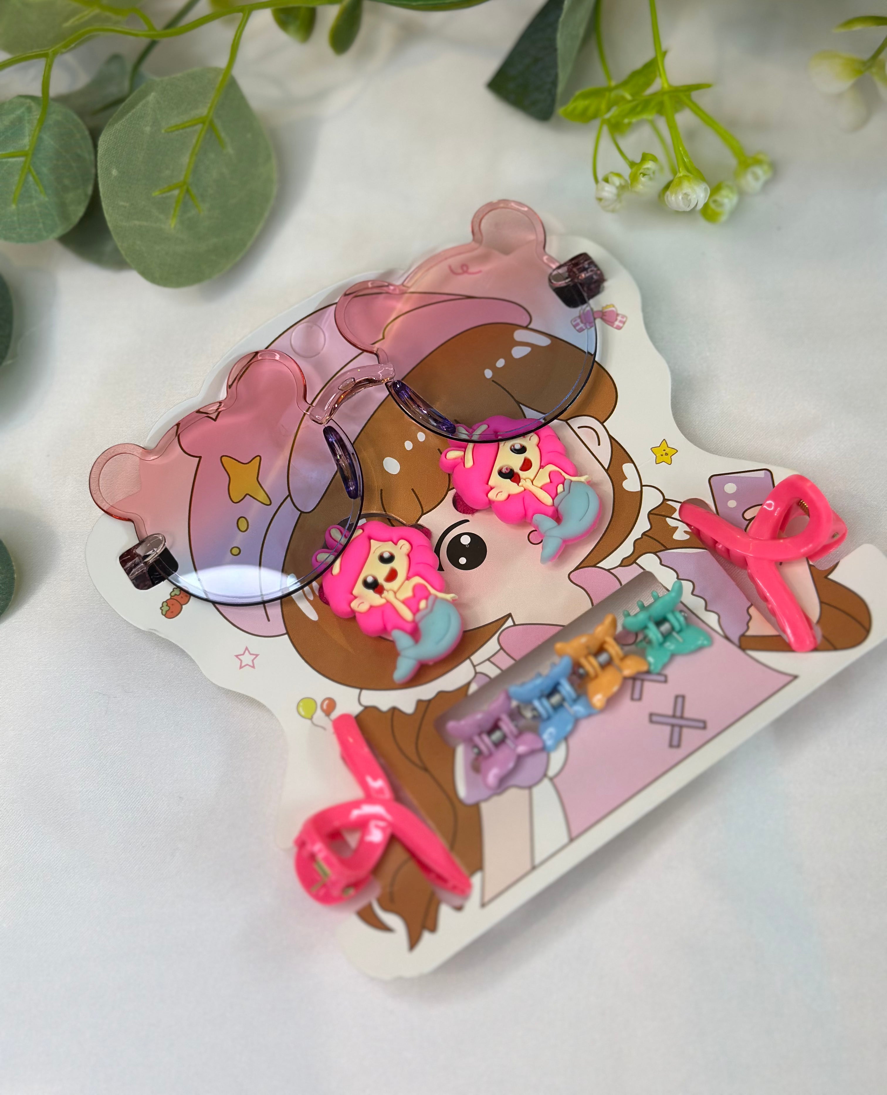Glasses and hair accessories set