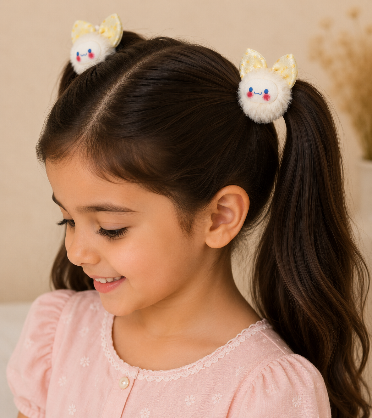 Cartoon plushy hair tie