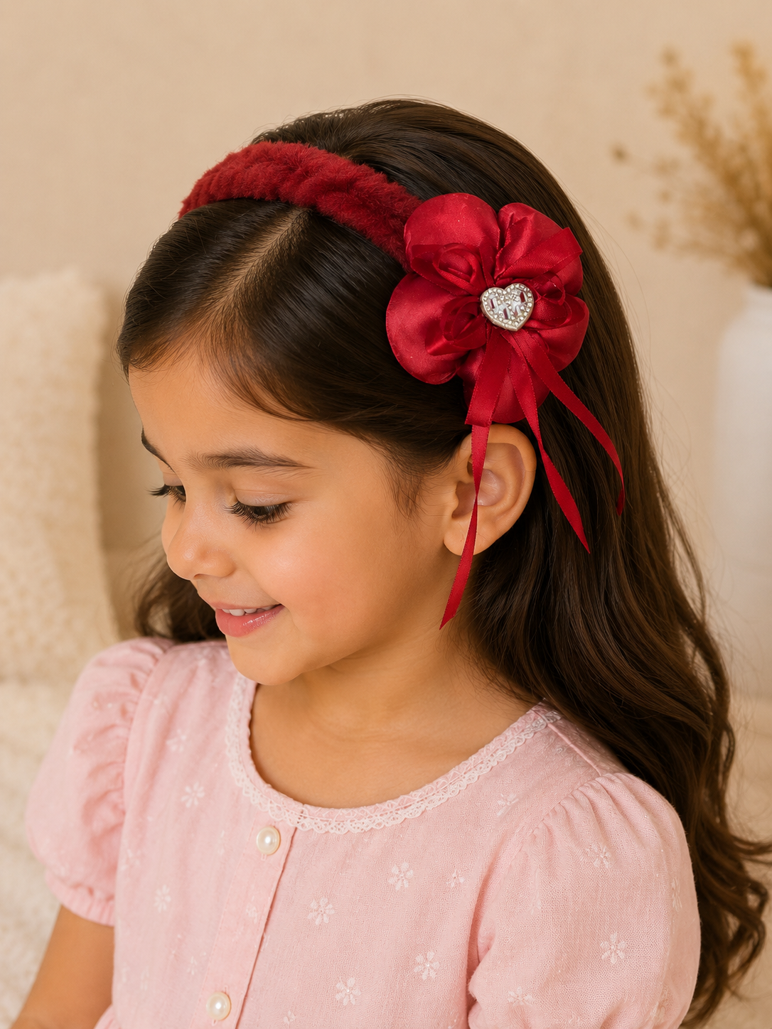 Flower ribbon headband