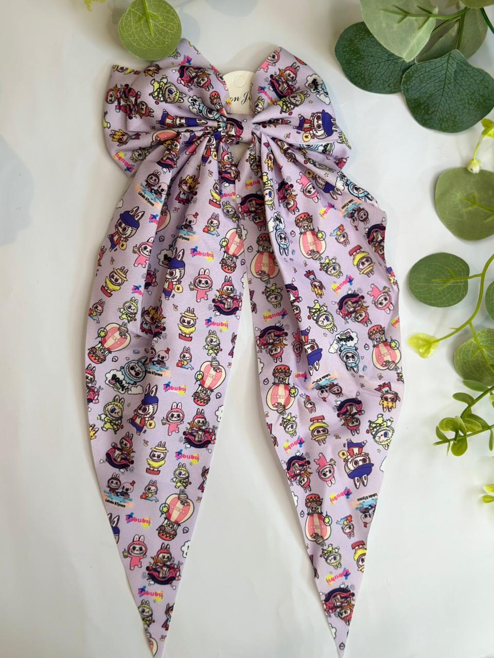 Labubu long tail bow clips
