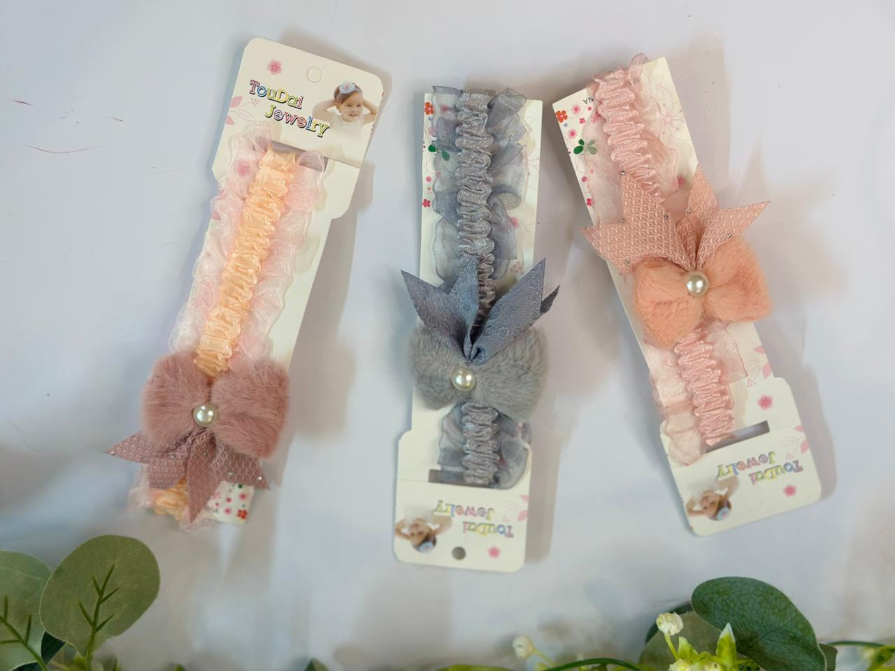 Ruffle bow headband