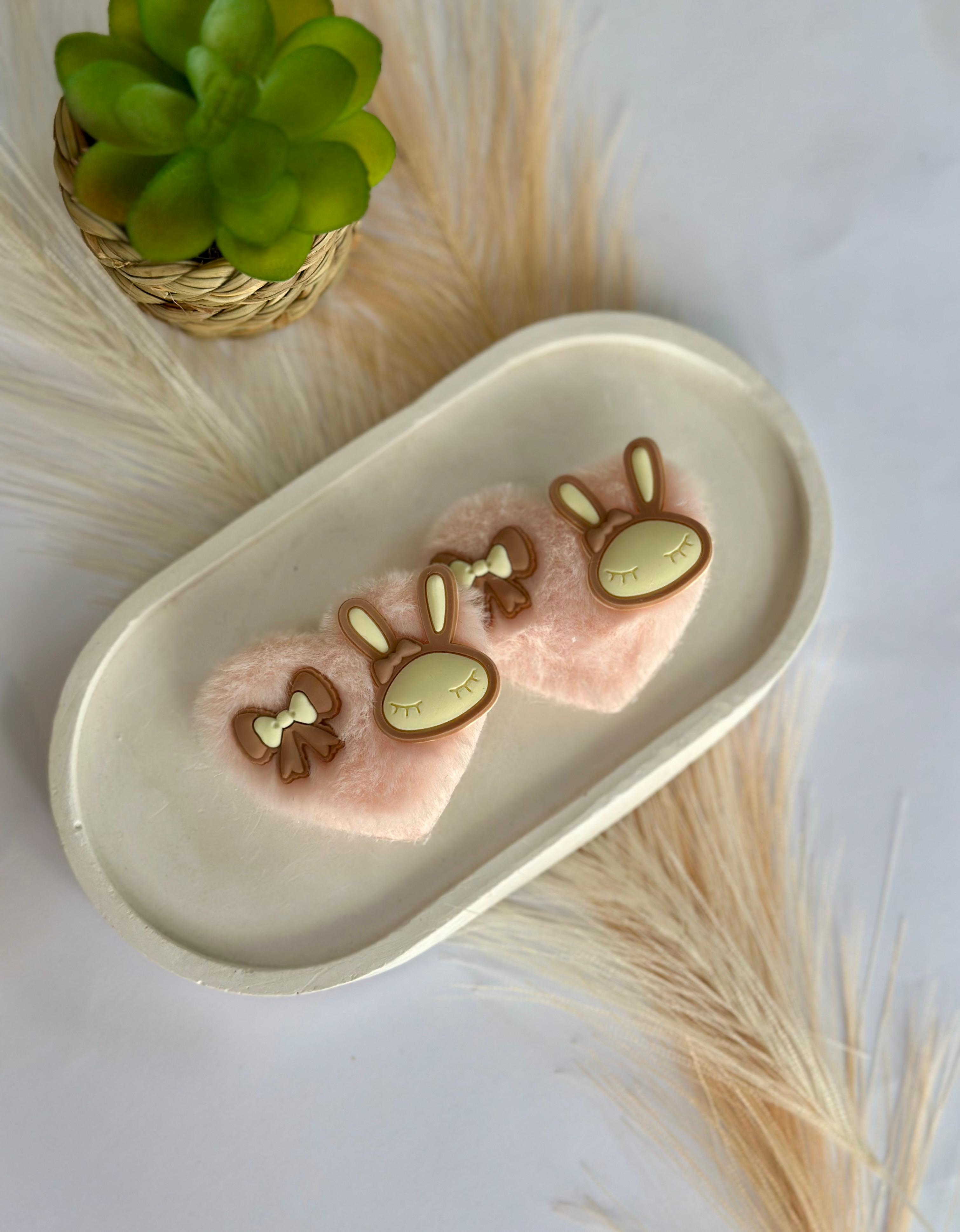 Labubu bow hair clips