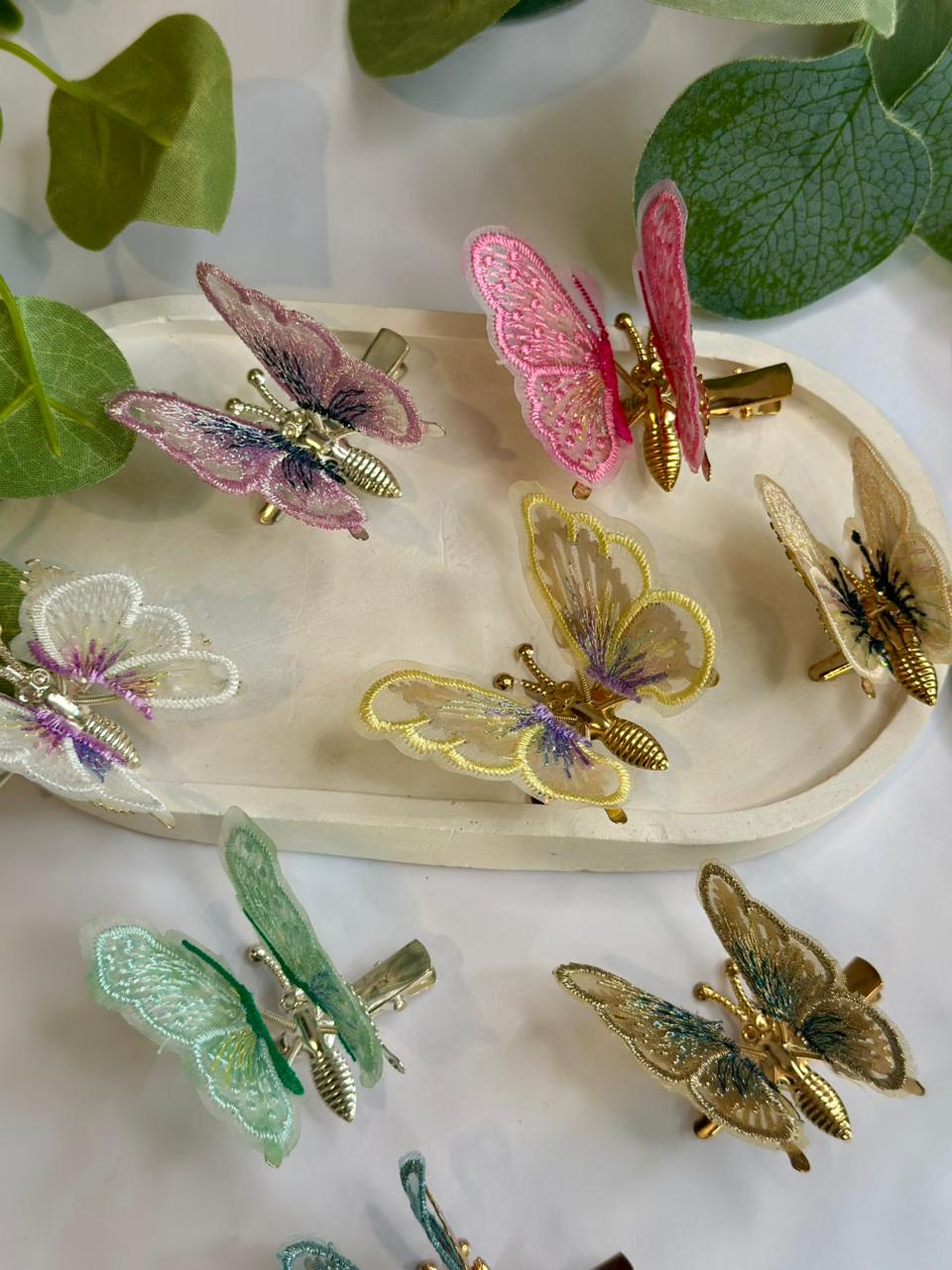 3D butterfly clip set