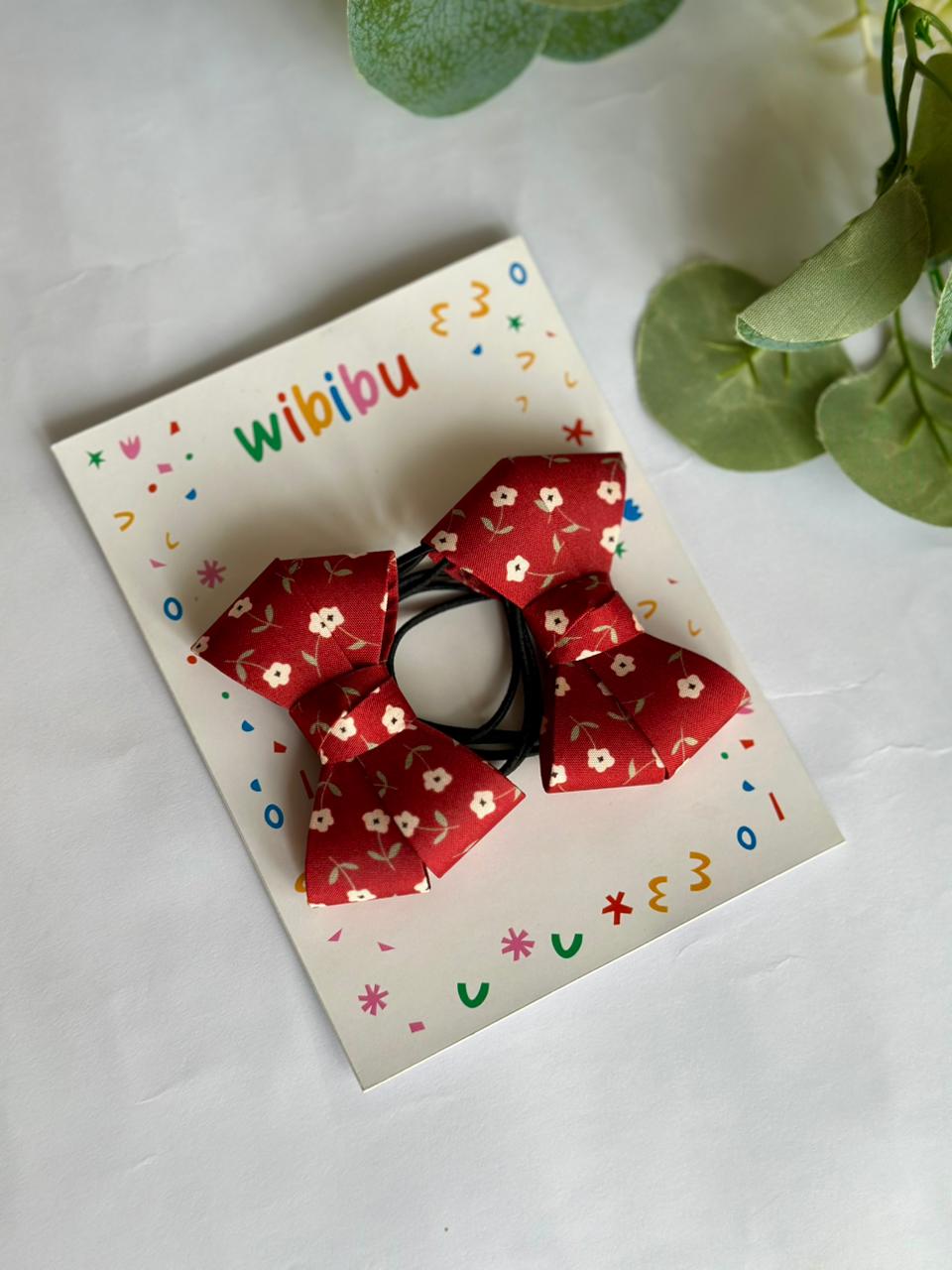 Flower bow clip set