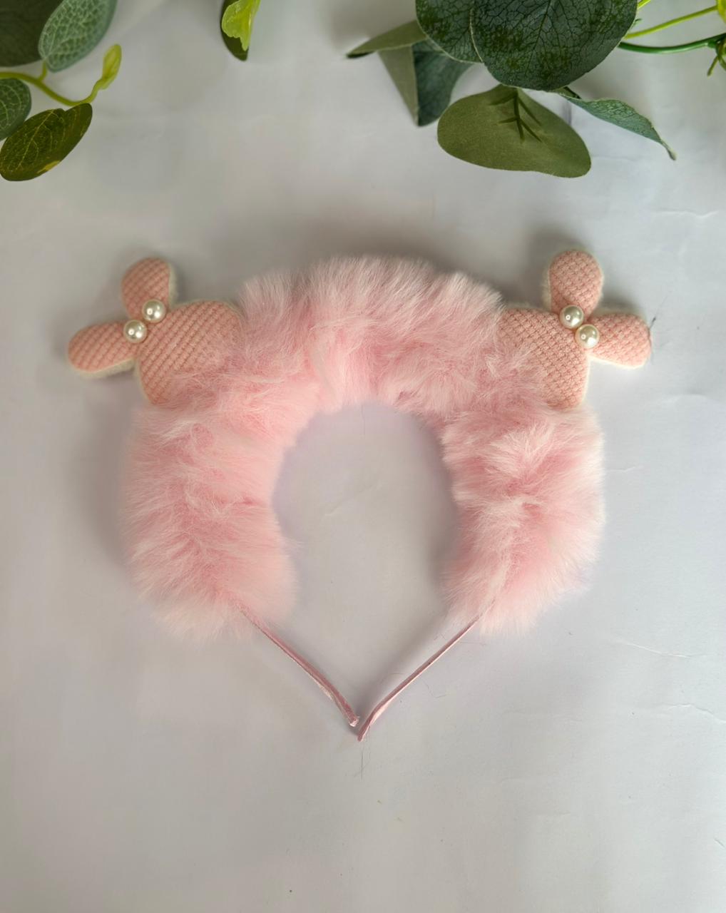 Fluffy bunny ear headband