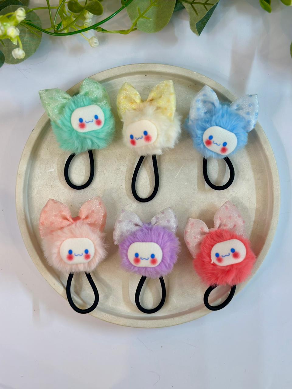 Cartoon plushy hair tie
