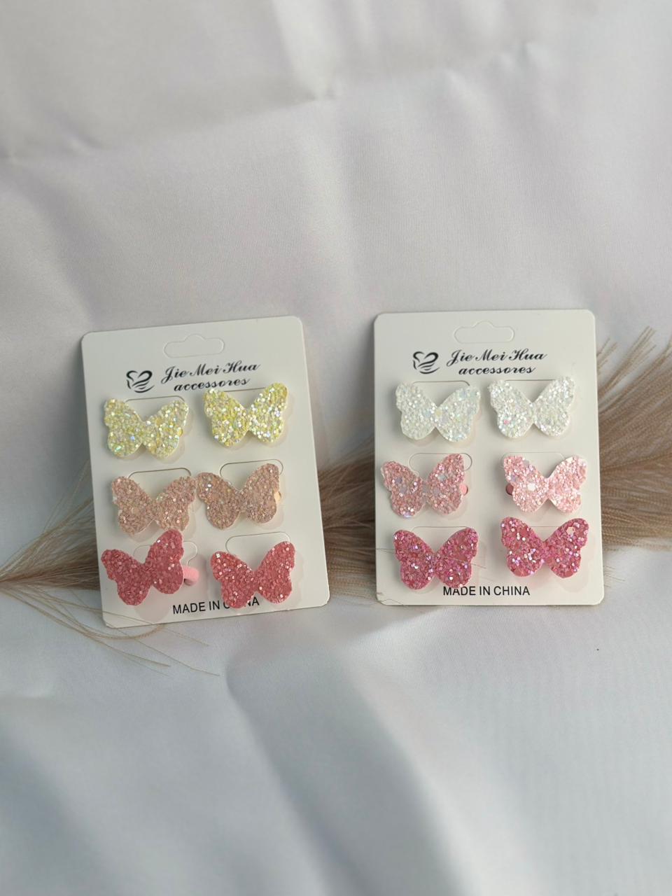 Butterfly glitter tie set