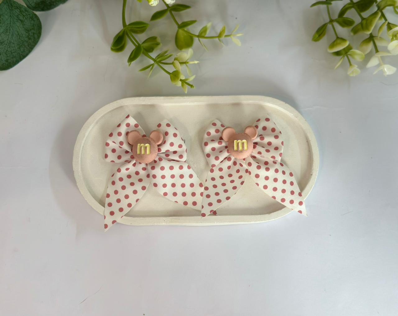 Micky mouse bow hair clips