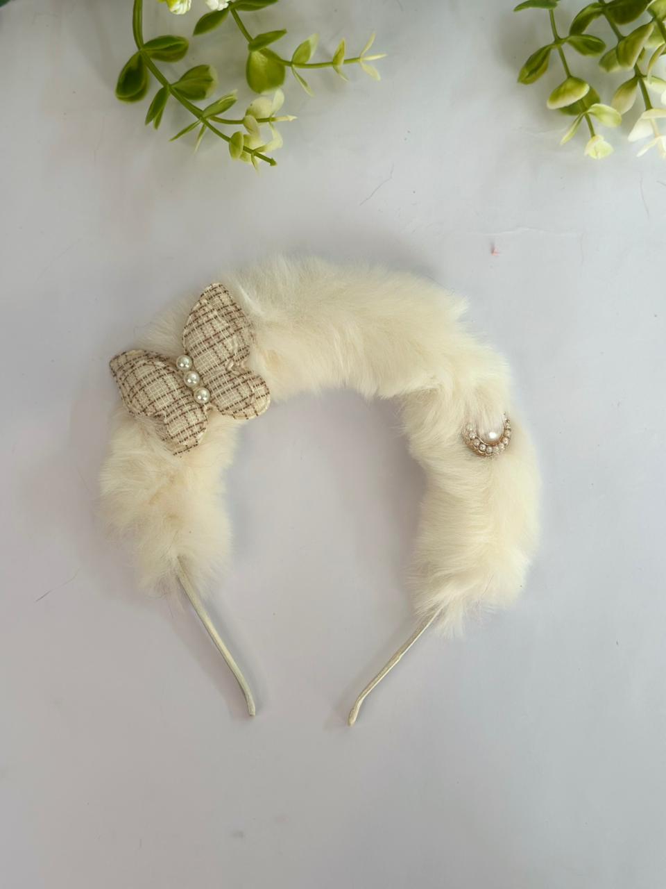 Plush butterfly headband
