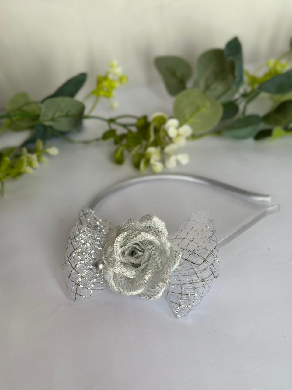 Handmade Rose Bow Headband