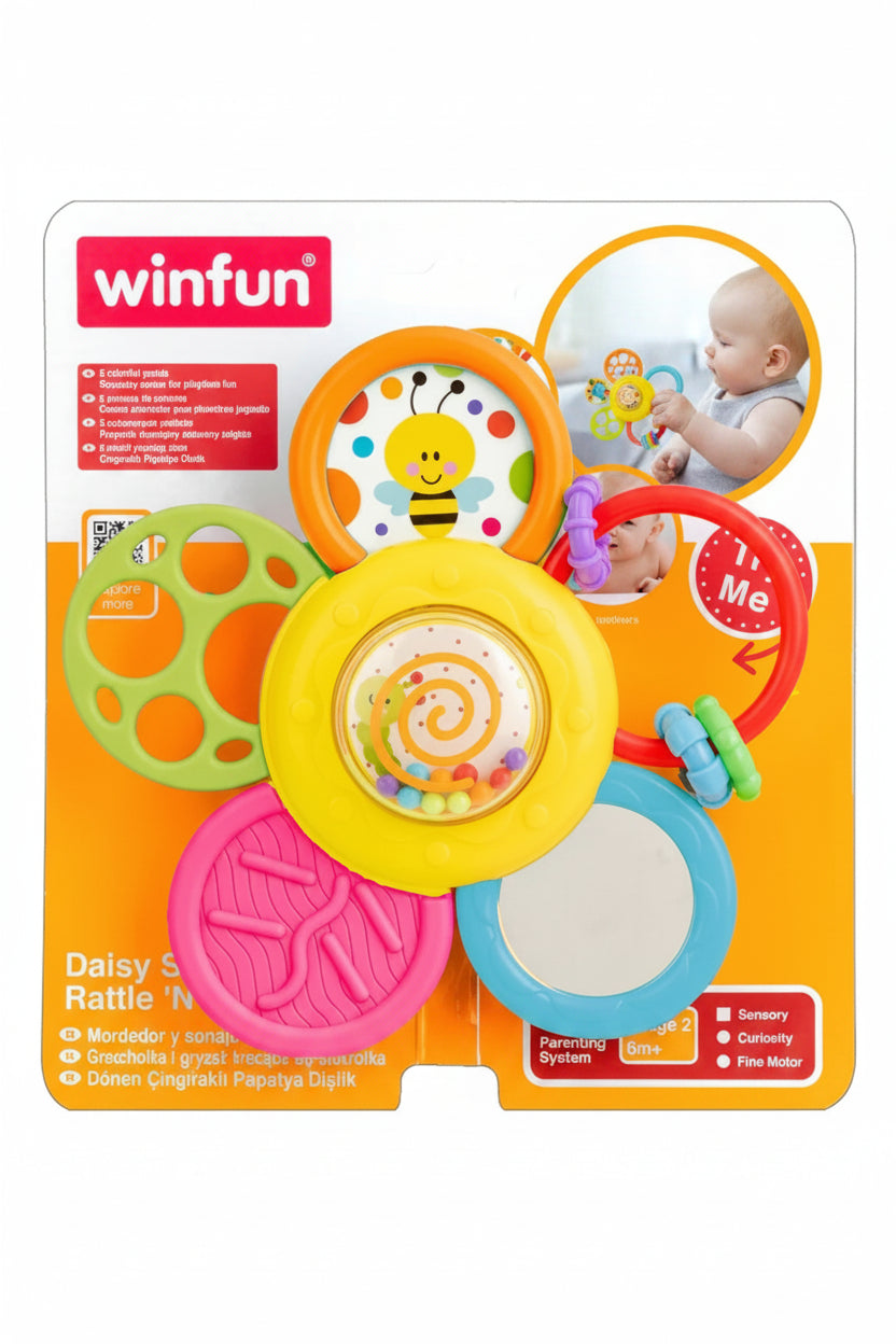 Winfun Daisy Spin Rattle 'N Teether