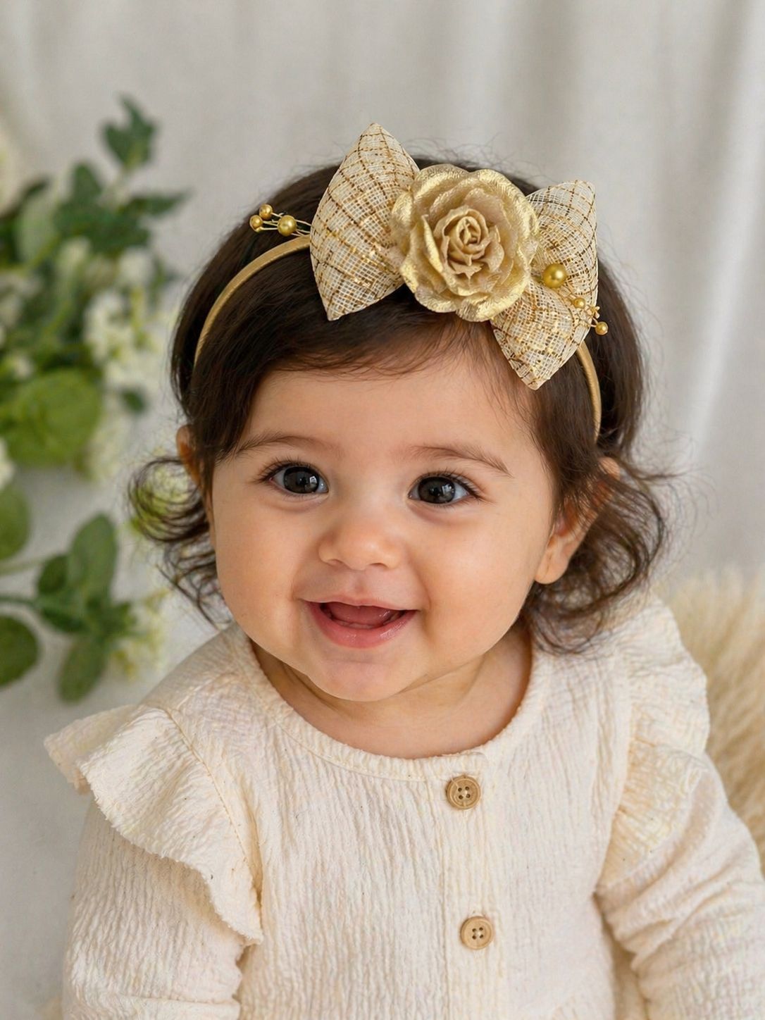 Handmade Rose Bow Headband