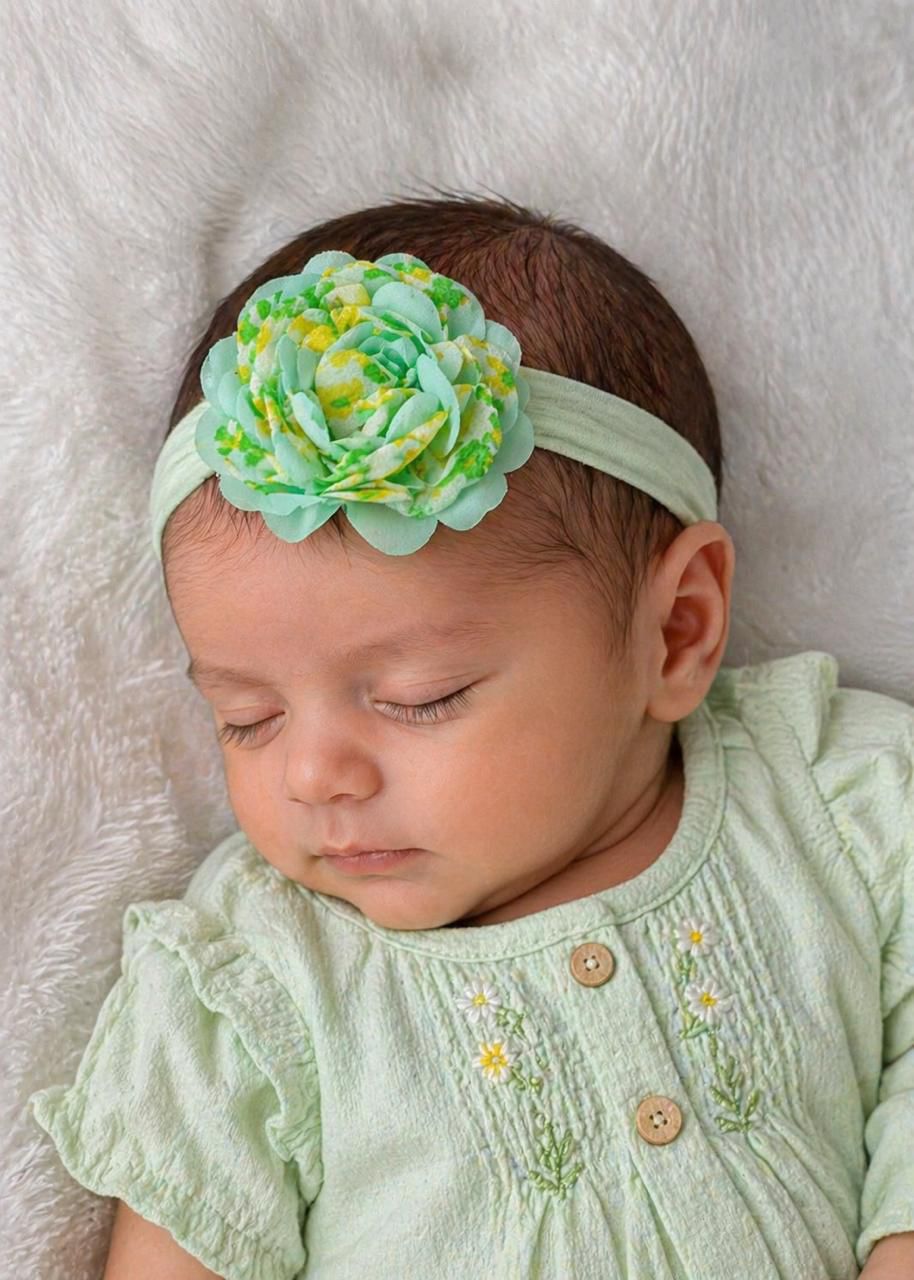 2 shades stretchy flower headband