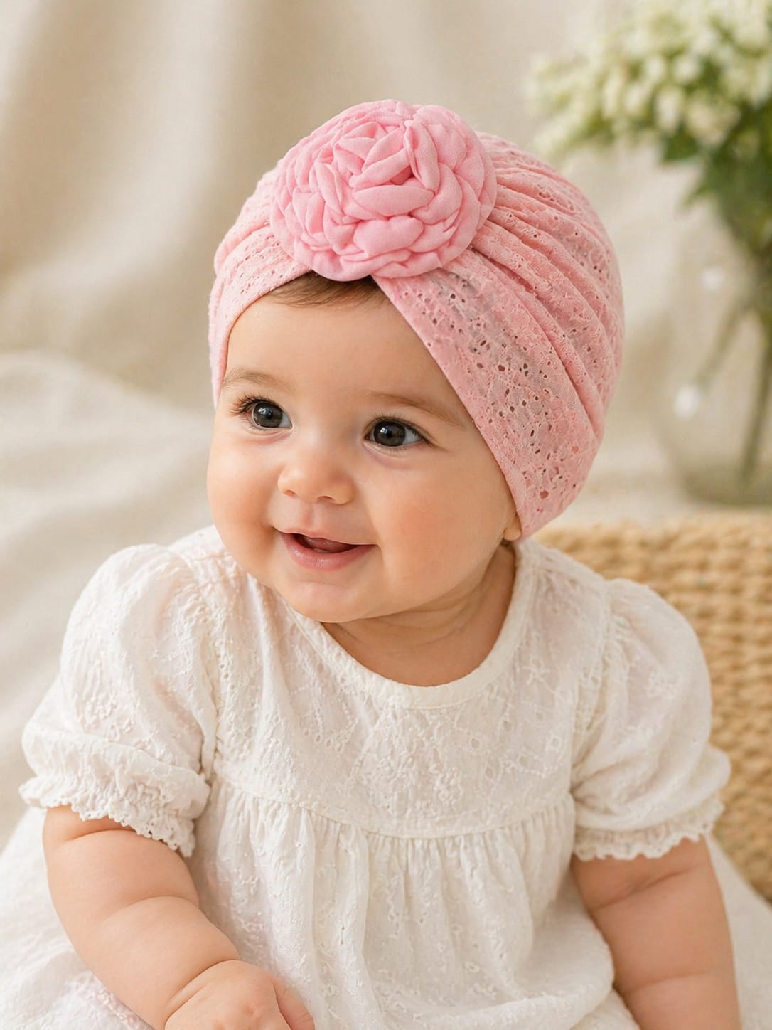 Flower turban hats