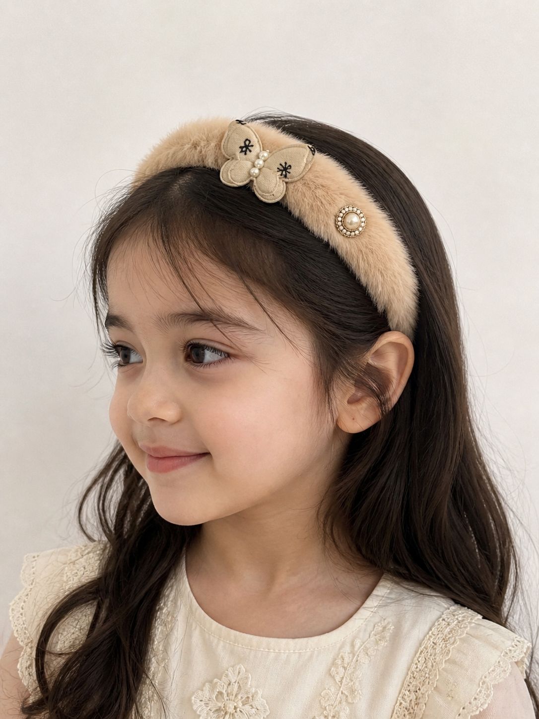 Plush butterfly headband