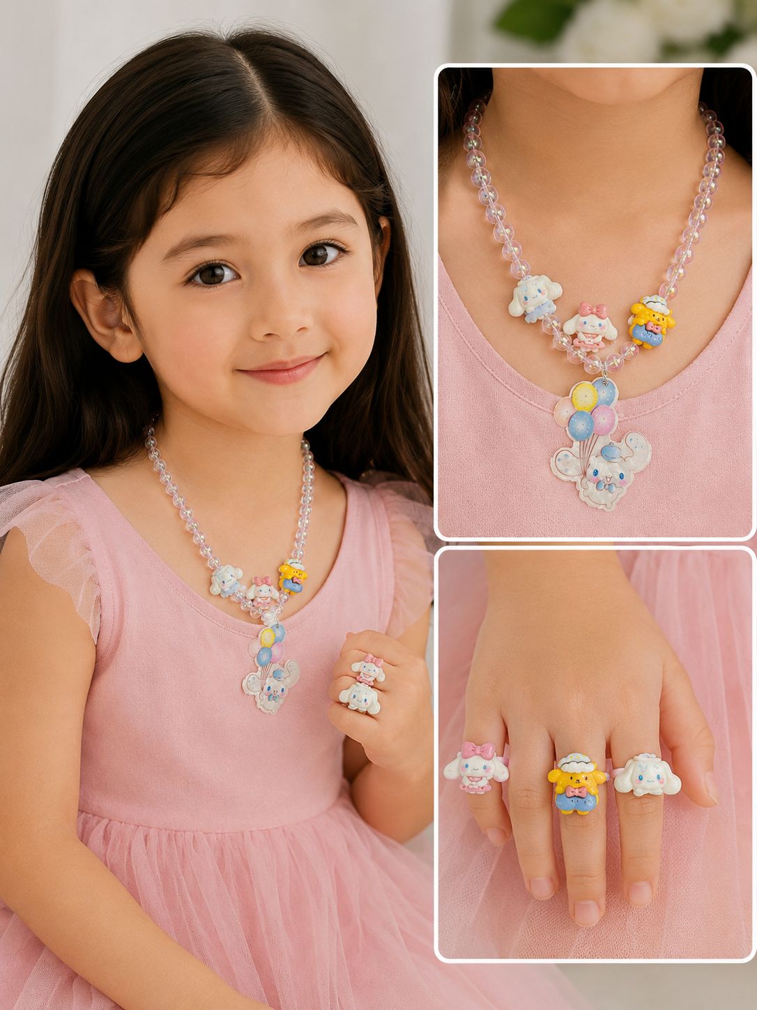 Necklace with rings