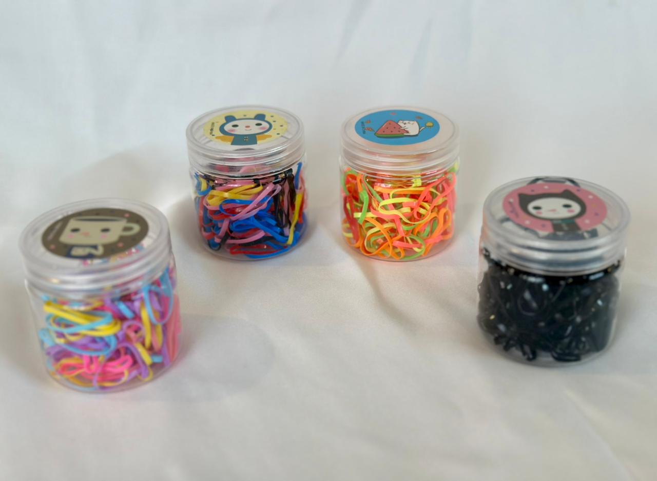 Colourful silicon hair bands