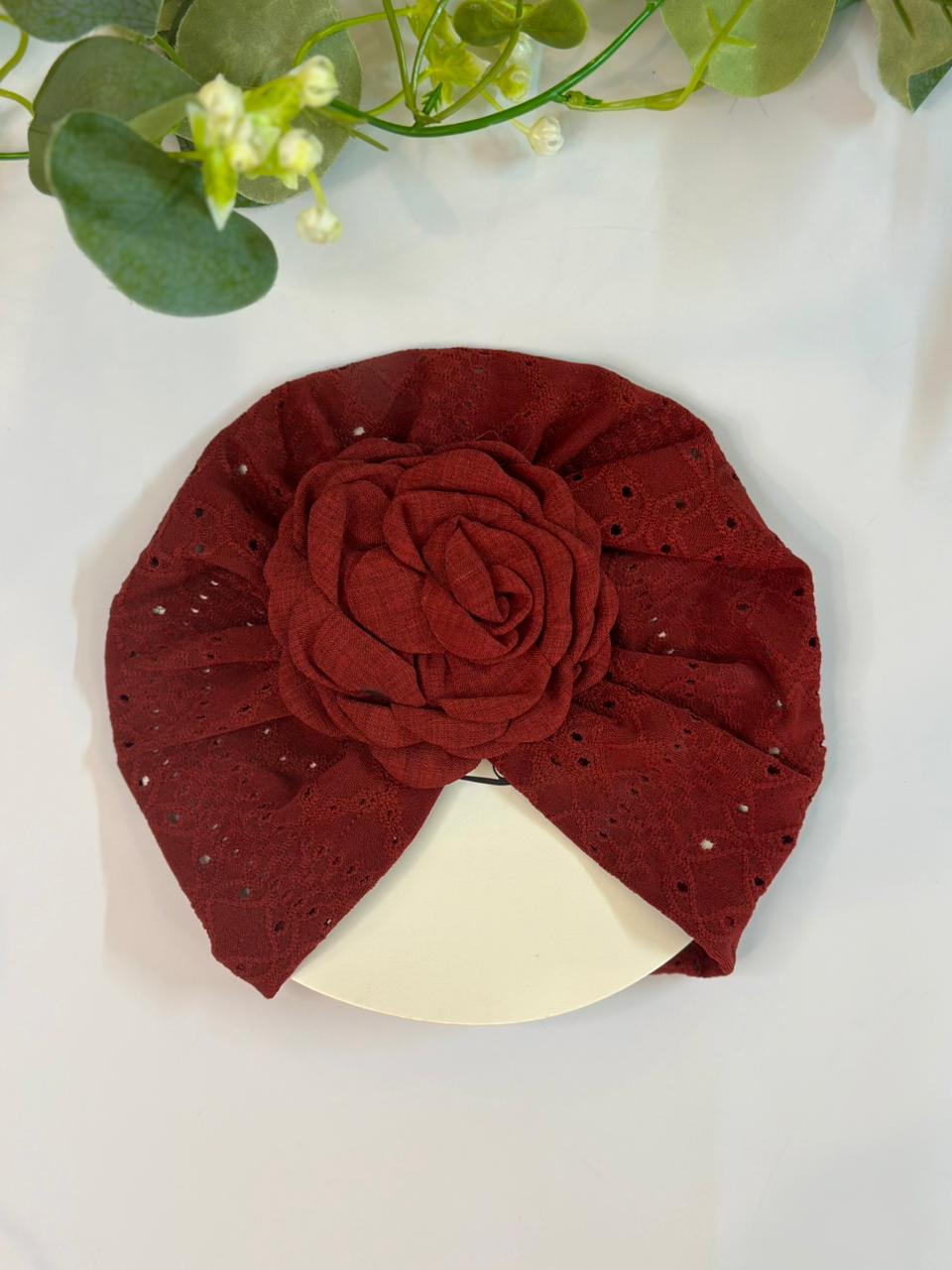 Flower turban hats