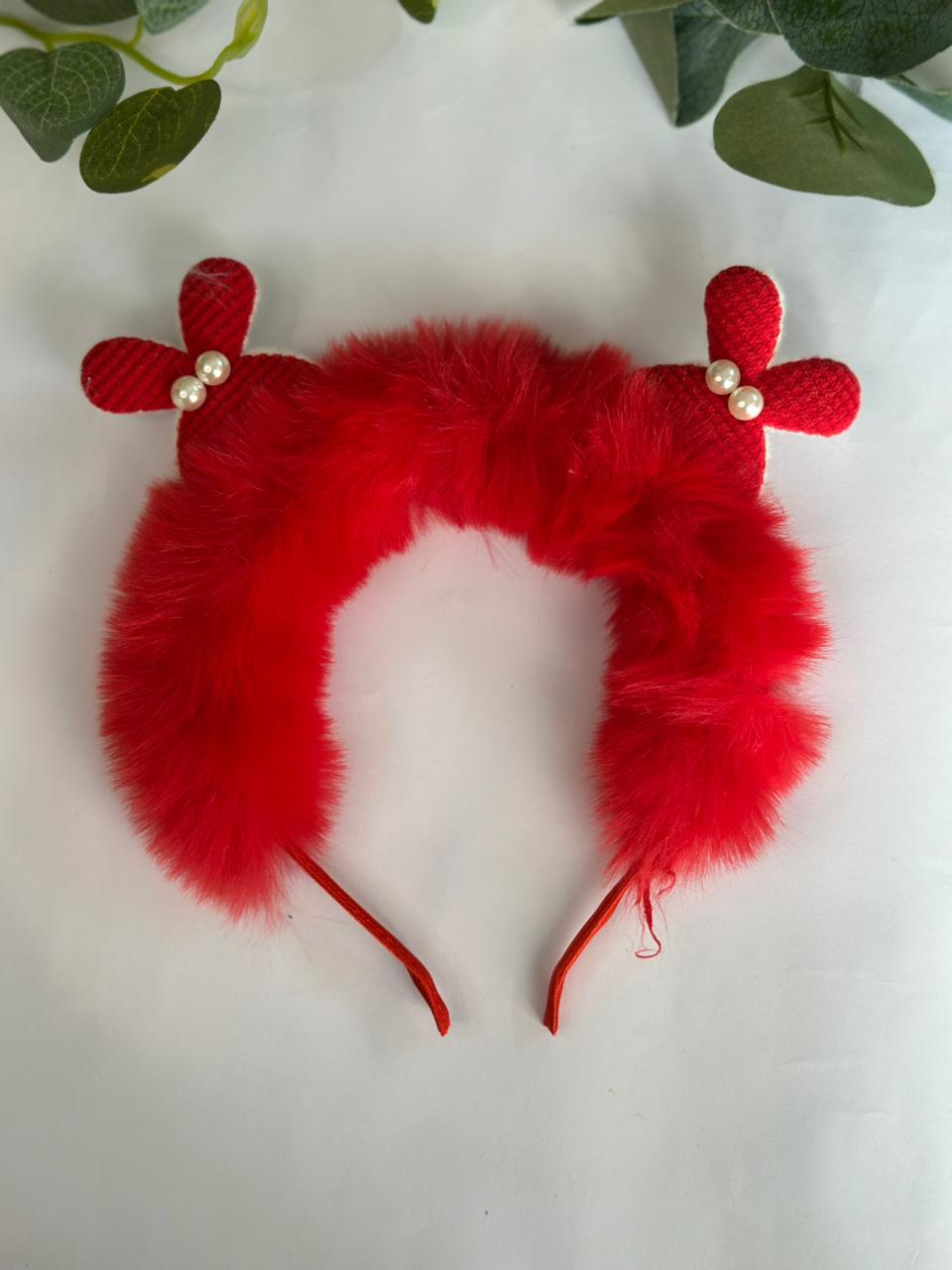 Fluffy bunny ear headband