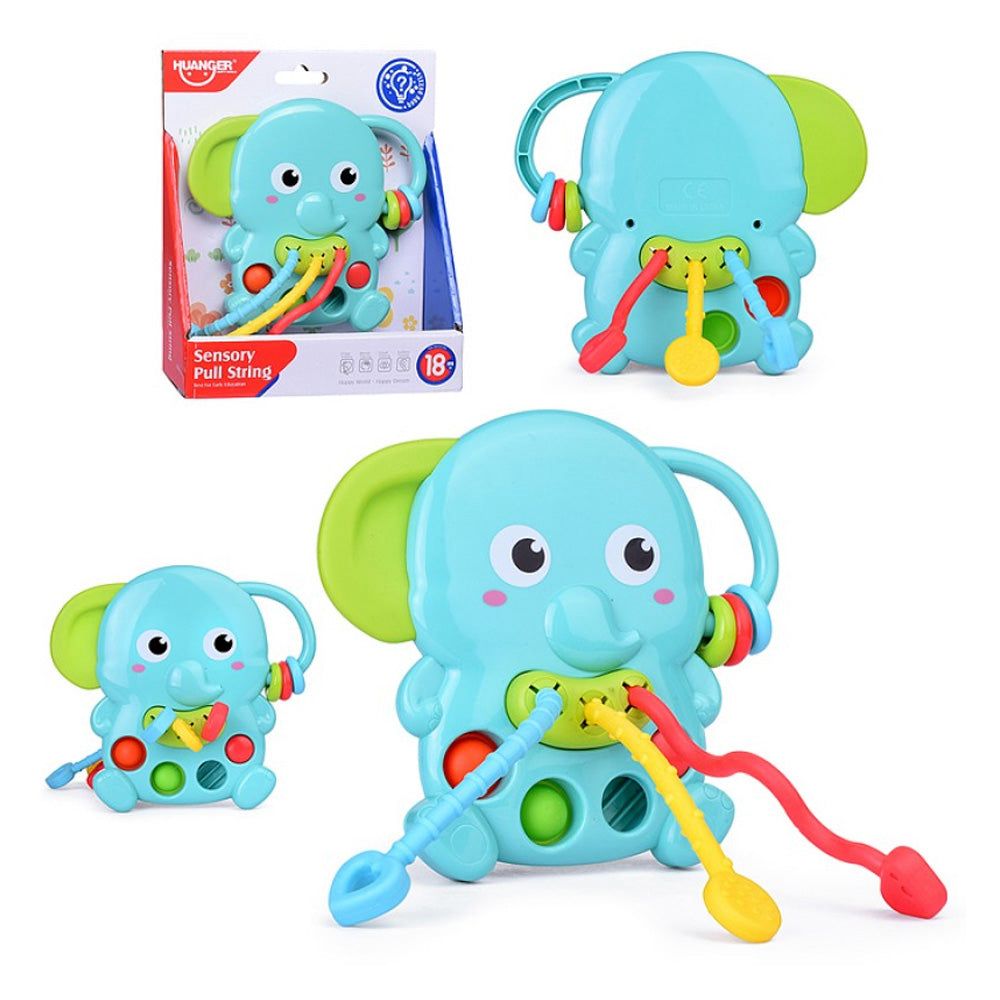 Huanger Sensory pull string elephant baby