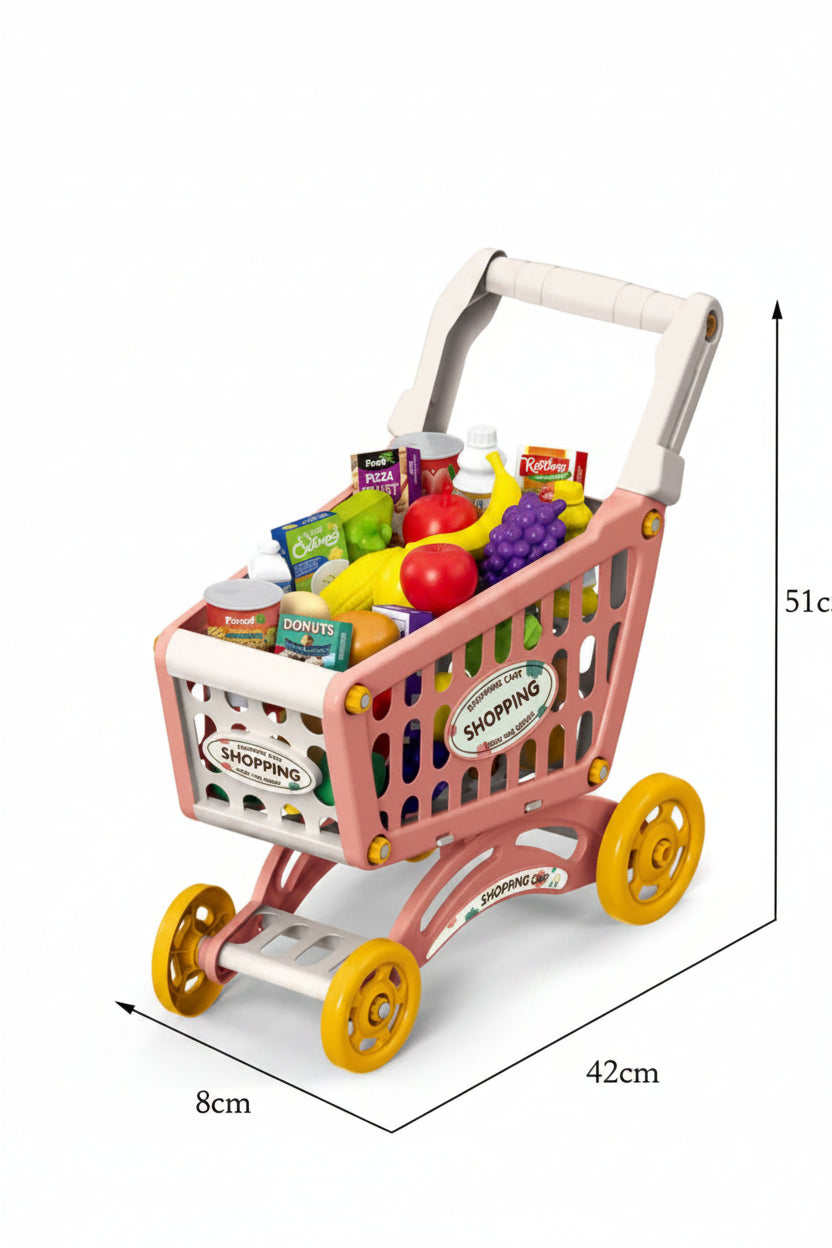 Shopping cart trolley toy play set